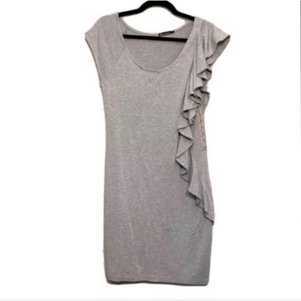 ELLA MOSS Short Sleeve Ruffle Midi Jersey Dress